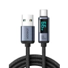Joyroom 66W USBden Type-C Dijital Ekranlı Şarj Göstergeli Şarj Kablosu 1.2MT