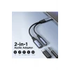 Joyroom Audio Adaptör 2İN1 (Type-C to 3.5mm+Type-C)-Siyah