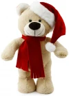 Yılbaşı Özel Noel Ayı 40 cm Krem