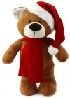 Yılbaşı Özel Noel Ayı 40 cm Kahverengi