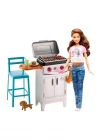 Barbie Açıkhava Dekorasyon Barbekü Oyun Seti DVX48