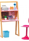 Barbie Bebek ve Çalışma Masası Oyun Seti DVX52