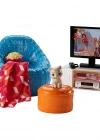 Barbie Ev İçi Dekorasyon Oturma Odası Oyun Seti DVX46