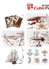 Cubic Fun 3D 81 Parça Puzzle Two-Masted Schooner Yelkenlisi