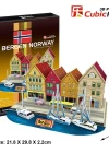 Cubic Fun 3D 44 Parça Puzzle Bergen İskelesi - Norveç