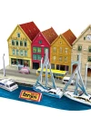 Cubic Fun 3D 44 Parça Puzzle Bergen İskelesi - Norveç