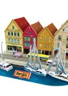 Cubic Fun 3D 44 Parça Puzzle Bergen İskelesi - Norveç
