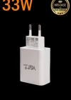 33w Turbo Şarj Özellikli USB + PD Şarj Aleti