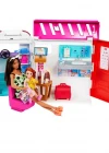Barbie Dönüşen Ambulans ve Klinik Oyun Seti HKT79
