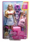 Barbie Seyahatte Bebeği ve Aksesuarları HJY18