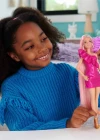 Barbie Upuzun Muhteşem Pembe Saçlı Bebek JDC85