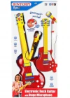 Bontempi Ayaklı Mikrofonlu Kırmızı Elektronik Çocuk Rock Gitarı