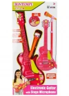 Bontempi Ayaklı Mikrofonlu Pembe Elektronik Çocuk Rock Gitarı