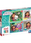 Clementoni Gabbys Dollhouse 4 in 1 Puzzle 72 Parça 21524
