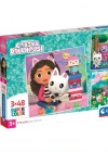 Clementoni Gabbys Dollhouse Puzzle 3x48 Parça 25295