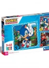 Clementoni Sonic Puzzle 3x48 Parça 25320