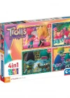 Clementoni Trolls 4 in 1 Puzzle 72 Parça 21527
