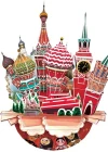 Cubic Fun 3D 68 Parça Puzzle Cityscape Moskova Şehir Kompozisyonu