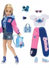 Disney ily 4ever Stitch Kolej Temalı Bebek ve Aksesuarları 23946