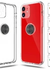 Huawei P40 Lite Gross Ring Yüzüklü Şeffaf Arka Kapak Kılıf