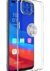 Huawei P40 Lite Gross Ring Yüzüklü Şeffaf Arka Kapak Kılıf