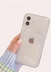 İphone 11 Pro Max Şeffaf Kartlıklı Kamera Korumalı Telefon Kılıfı