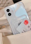 İphone 11 Pro Max Şeffaf Kartlıklı Kamera Korumalı Telefon Kılıfı