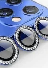 İphone 11 Pro Max Taşlı Kamera Lens Koruyucu Çerçeveli Koruyucu