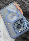 iPhone 11 Uyumlu Kılıf Klon Stantlı + Lens Korumalı MagSafe Telefon Kılıfı
