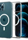 İphone 12 - 12 Pro Magsafe Sert Şeffaf Telefon Kılıfı