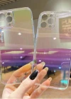 İphone 12 Parlak Rainbow Holografik Kamera Korumalı Sert Kılıf