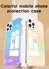İphone 12 Parlak Rainbow Holografik Kamera Korumalı Sert Kılıf