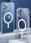 İphone 12 Pro Magsafe Kablosuz Şarj Destekli Manyetik Şeffaf Koruyucu Kılıf