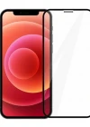 Iphone 12 Pro Max 6.7  Tempered Full Cam Ekran Koruyucu Siyah
