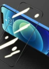 Iphone 12 Pro Max 6.7  Tempered Full Cam Ekran Koruyucu Siyah