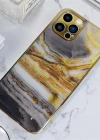 İphone 12 Pro Max Marble Parlak Mermer Desenli Cam Telefon Kılıfı