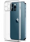 iPhone 13 Pro Kamera Korumalı Şeffaf Tıpalı Silikon Kılıf