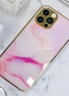 İphone 13 Pro Marble Case Mermer Desenli Cam Telefon Kılıfı