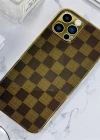 İphone 13 Pro Marble Case Mermer Desenli Cam Telefon Kılıfı