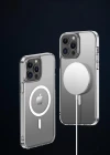 iPhone 13 Pro Max Magsafe Kablosuz Şarj Destekli Manyetik Şeffaf Koruyucu Kılıf