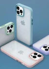 İphone 13 Pro Metal Kamera Çerçeveli Kenarları Renkli Kılıf