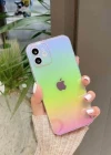 iPhone 13 Pro Parlak Rainbow Holografik Kamera Korumalı Sert Kılıf