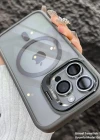 iPhone 13 Uyumlu Kılıf Klon Stantlı + Lens Korumalı MagSafe Telefon Kılıfı