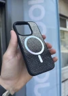 İphone 14 Kılıf Diamont MagSafe Hologramlı Telefon Kılıfı