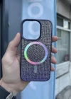 İphone 14 Kılıf Diamont MagSafe Hologramlı Telefon Kılıfı