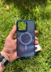 İphone 14 Plus Magsafe Mat Krom Telefon Kılıfı