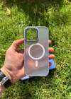İphone 14 Plus Magsafe Mat Krom Telefon Kılıfı
