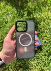 İphone 14 Plus Magsafe Mat Krom Telefon Kılıfı