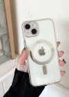 İphone 14 Plus Magsafe Uyumlu Parlak Lazer Telefon Kılıfı