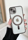 İphone 14 Plus Magsafe Uyumlu Parlak Lazer Telefon Kılıfı